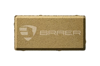 Тротуарная плитка BRAER Прямоугольник, Жёлтый, 40 мм