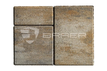 Тротуарная плитка BRAER Старый город Ландхаус, Color Mix Песчаник, 80 мм