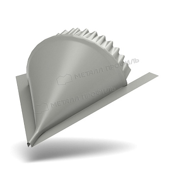 Заглушка конька круглого конусная NormanMP (ПЭ-01-9002-0.5), заказать, купить, стоимость, доставка, цена, москва