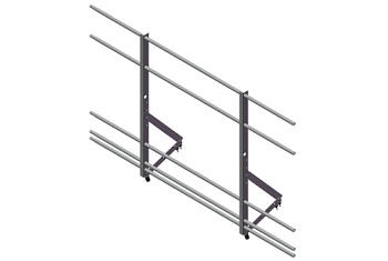 Ограждение кровельное со снегозадерж. Optima 1,2х2м RAL8017, заказать, купить, стоимость, доставка, цена, москва