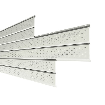 Софит МЕТАЛЛ ПРОФИЛЬ перфор. Lбрус-XL-14х335 NormanMP (ПЭ-01-9002-0.5), заказать, купить, стоимость, доставка, цена, москва