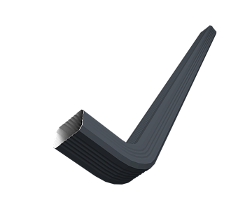 Труба гофрированная Vortex Lite 76х102х3000мм с коленом PE RAL 7024 мокрый асфальт купить в Москве цена с доставкой в Фелиз Хаус