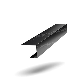 Планка завершающая FASTCLICK 50х38х3000 NormanMP (ПЭ-01-9005-0.5), заказать, купить, стоимость, доставка, цена, москва