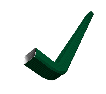 Труба гофрированная Vortex Lite 76х102х3000мм с коленом PE RAL 6005 зеленый мох купить в Москве цена с доставкой в Фелиз Хаус