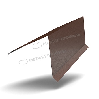 Планка конька кровли односкатной 185х185х2000 (VALORI-20-Brown-0.5), заказать, купить, стоимость, доставка, цена, москва