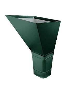 Воронка водосборная прямоугольная Vortex 127мм RAL 6005 купить в Москве цена с доставкой в Фелиз Хаус