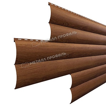 Сайдинг МЕТАЛЛ ПРОФИЛЬ Woodstock-Н-28х330 (ECOSTEEL_MA-01-МореныйДуб-0.5), заказать, купить, стоимость, доставка, цена, москва