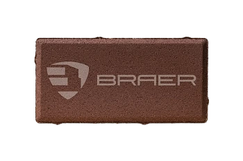 Тротуарная плитка BRAER Прямоугольник, Красный, 60 мм