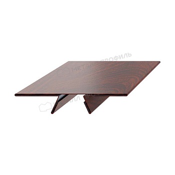 Планка стыковочная сборная нижняя Woodstock 50х33х3000 (ECOSTEEL-01-МореныйДуб-0.5), заказать, купить, стоимость, доставка, цена, москва