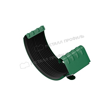 Соединитель желоба МЕТАЛЛ ПРОФИЛЬ Foramina PUR D150 Ral 6005 купить в Москве цена с доставкой в Фелиз Хаус