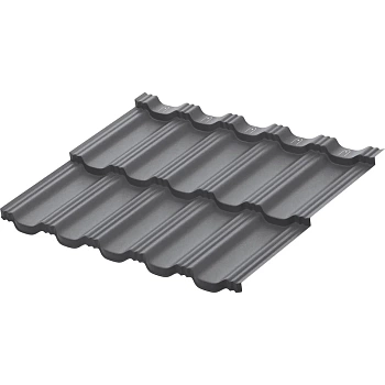 Металлочерепица Гётеборг модульная XXL 0.5мм Rooftop Бархат (Rooftop Matte) Россия RAL 7024 0.865м Aquasystem, заказать, купить, стоимость, доставка, цена, москва