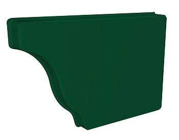 Заглушка желоба правая Vortex Lite 130мм RAL 6005 зеленый мох купить в Москве цена с доставкой в Фелиз Хаус
