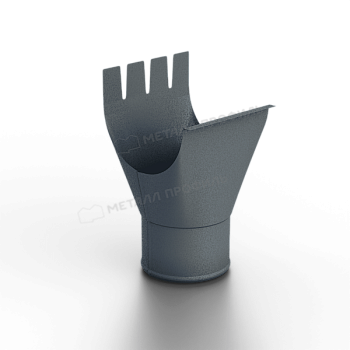 Воронка выпускная МЕТАЛЛ ПРОФИЛЬ Foramina Freeze D125/100 Grey купить в Москве цена с доставкой в Фелиз Хаус
