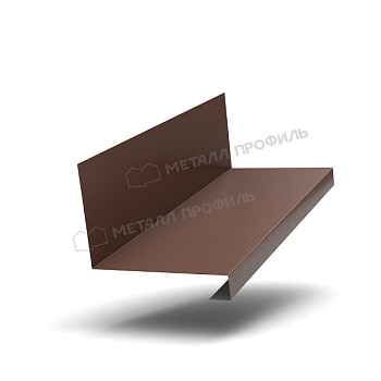 Планка примыкания нижняя к трубе FASTCLICK 150х200х2000 (VALORI-20-Brown-0.5), заказать, купить, стоимость, доставка, цена, москва